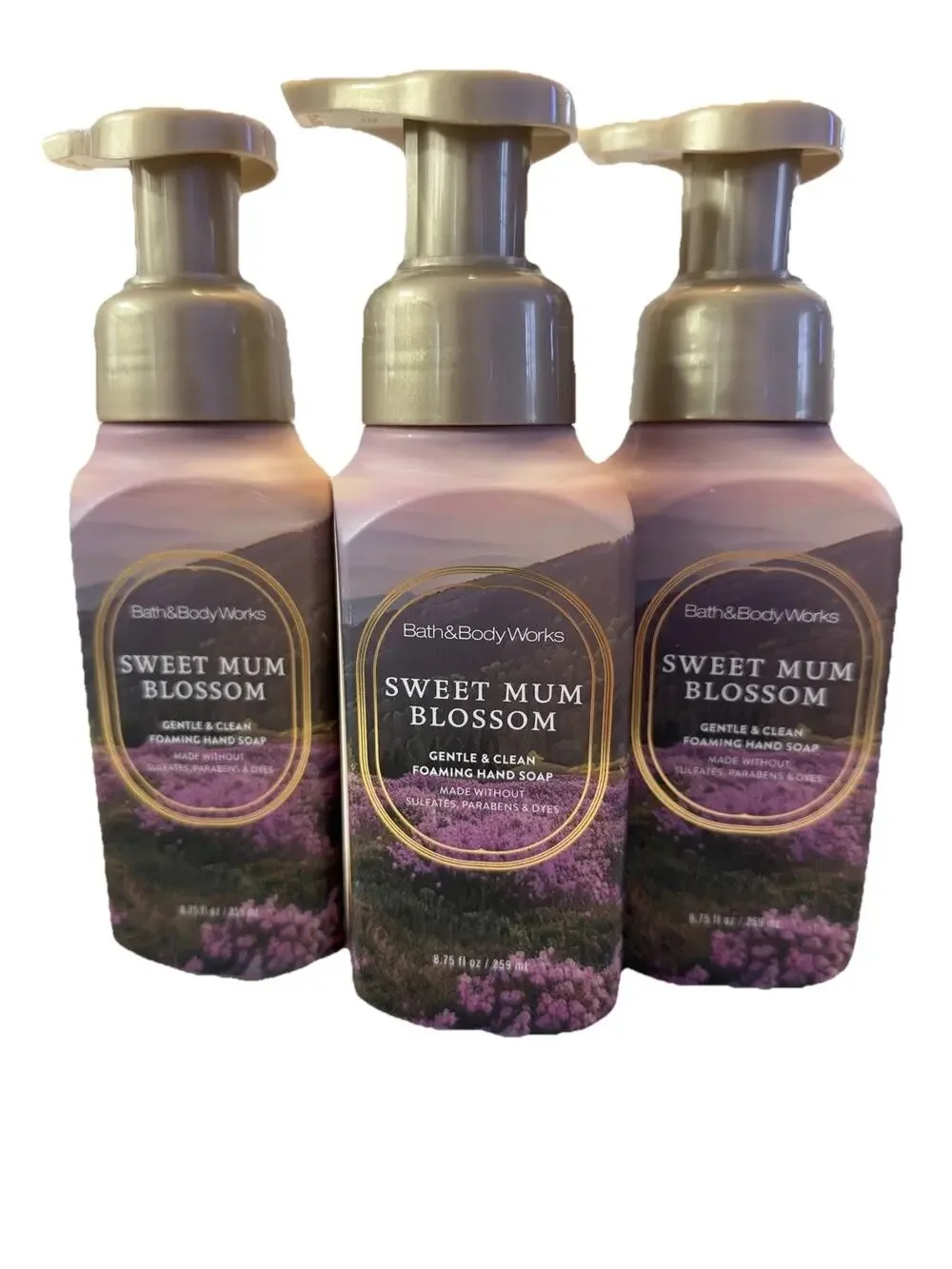 Set of 6 Bath & Body Works SWEET MUM BLOSSOM GENTLE FOAMING HAND SOAP 8.75 FL OZ